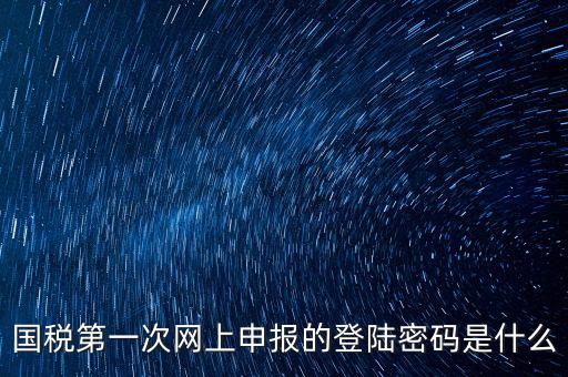 國稅網(wǎng)登錄密碼是什么原因，國稅第一次網(wǎng)上申報的登陸密碼是什么