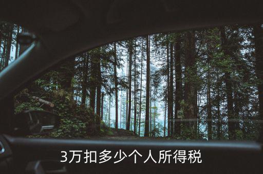 3萬(wàn)扣多少個(gè)人所得稅