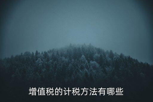 什么是計(jì)稅方式，增值稅的計(jì)稅方法有哪些