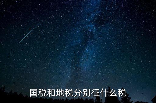 國稅地稅分別報什么稅，國稅和地稅局分別要交哪些稅和報表