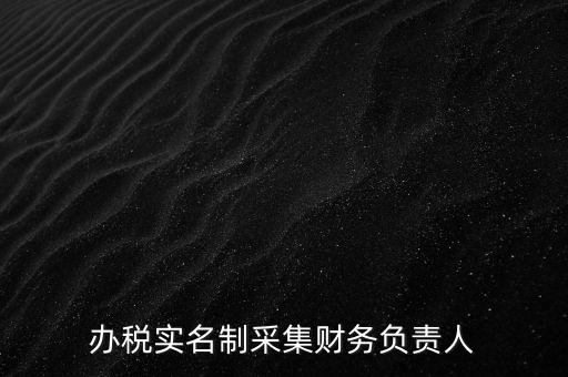 辦稅實名采集是什么，辦稅實名制采集財務負責人