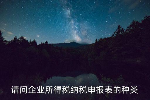 請問企業(yè)所得稅納稅申報表的種類
