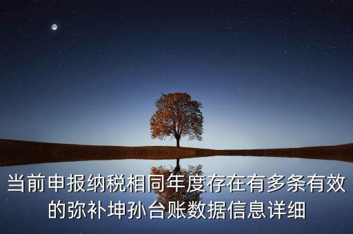 彌補虧損臺賬的維護(hù)是什么原因，您的彌補虧損臺賬數(shù)據(jù)存在問題怎樣聯(lián)系專管員