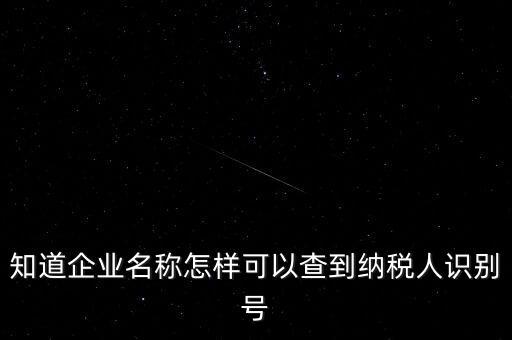 如何查詢一個(gè)公司的納稅人識(shí)別號(hào)，知道納稅人識(shí)別號(hào)怎么查單位
