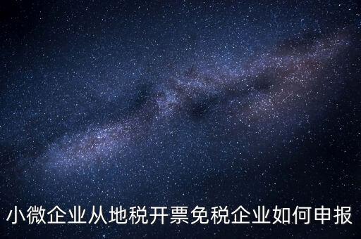 小微企業(yè)免稅如何申報(bào)，小微企業(yè)從地稅開票免稅企業(yè)如何申報(bào)