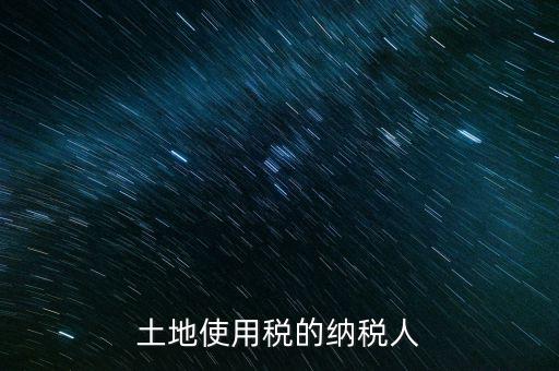 土地使用稅納稅人如何確定，土地使用稅誰是承擔(dān)人怎么確定