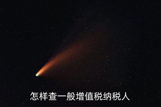 如何查詢一般納稅人，如何查詢是否是一般納稅人公司
