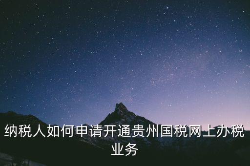 國稅如何開通網上辦稅資格，小規(guī)模納稅人第一次怎么開通網上報稅