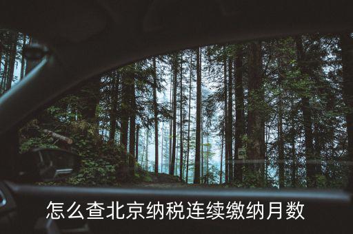 北京如何查到納稅記錄，怎么查詢納稅記錄