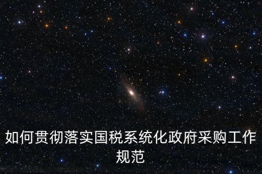 國(guó)稅 如何抓落實(shí)，如何貫徹落實(shí)國(guó)稅系統(tǒng)化政府采購(gòu)工作規(guī)范