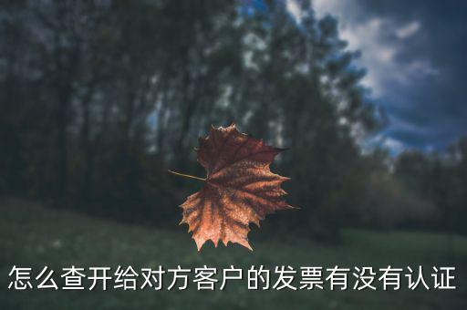 如何查詢未認(rèn)證的發(fā)票嗎，如何查詢開(kāi)給對(duì)方的發(fā)票有沒(méi)有認(rèn)證