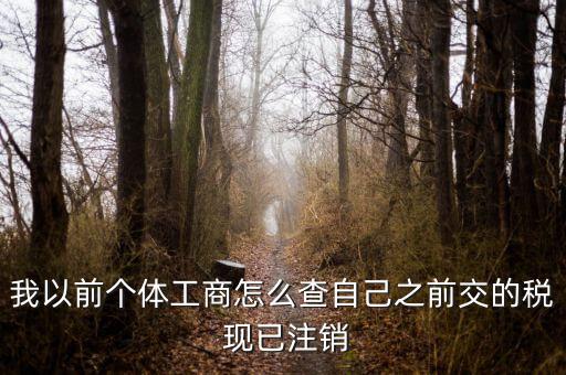 如何查詢稅務(wù)注銷，我以前個體工商怎么查自己之前交的稅 現(xiàn)已注銷
