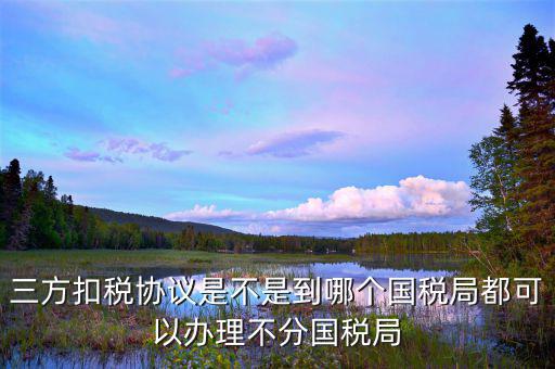 廈門國稅如何制作三方扣款協(xié)議，我是剛注冊(cè)的公司到國稅局辦理三方協(xié)議怎么辦理