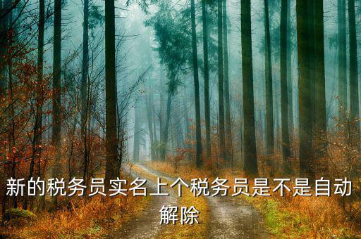 國(guó)稅實(shí)名制如何取消，新的稅務(wù)員實(shí)名上個(gè)稅務(wù)員是不是自動(dòng)解除