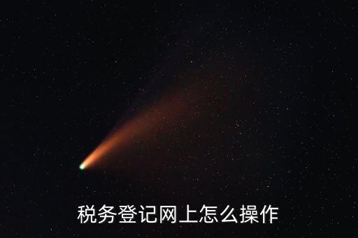 稅務登記網上怎么操作