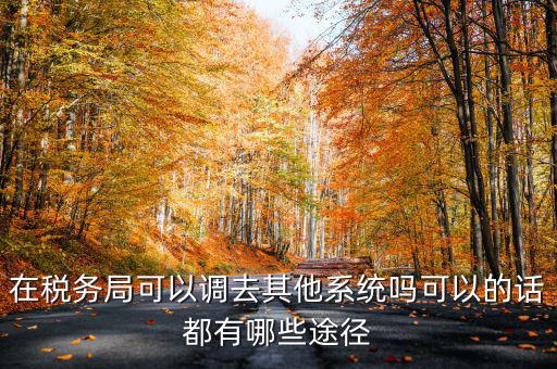國稅系統(tǒng)如何調(diào)出，其他公務(wù)員怎么調(diào)稅務(wù)系統(tǒng)