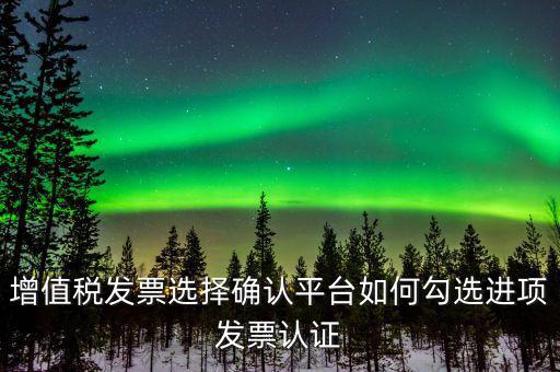 昆山如何網(wǎng)上發(fā)票勾選，增值稅發(fā)票選擇確認(rèn)平臺如何勾選進項發(fā)票認(rèn)證