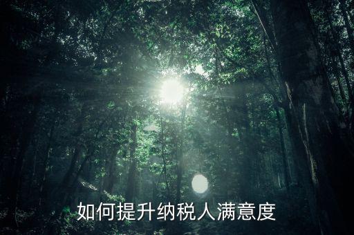 如何提升納稅人服務(wù)滿意度，如何提高納稅人滿意度 中國稅務(wù)報