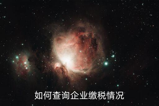 如何查詢企業(yè)繳稅情況，去哪里可以查到一個企業(yè)的納稅狀況