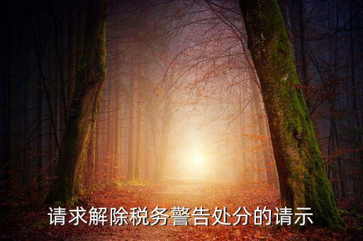 四川省稅務(wù)處罰信息如何消除，請(qǐng)求解除稅務(wù)警告處分的請(qǐng)示