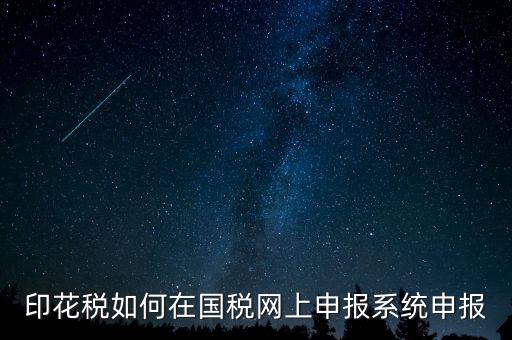 印花稅如何在國稅網(wǎng)上申報(bào)系統(tǒng)申報(bào)