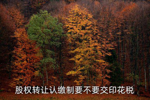 認(rèn)繳制股權(quán)轉(zhuǎn)讓如何繳納印花稅，股權(quán)轉(zhuǎn)讓怎么繳納印花稅