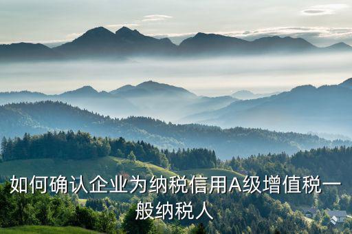 納稅信用等級a級以下如何查詢，如何確認(rèn)企業(yè)為納稅信用A級增值稅一般納稅人