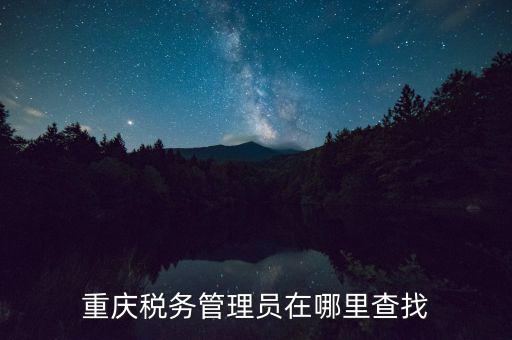 國(guó)稅網(wǎng)站如何查詢管理員，重慶稅務(wù)管理員在哪里查找