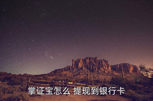 掌證寶怎么 提現到銀行卡