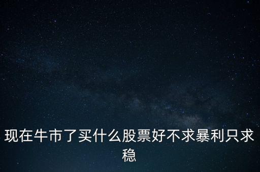 牛市買(mǎi)什么股，現(xiàn)在牛市了買(mǎi)什么股票好不求暴利只求穩(wěn)