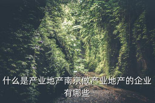 什么是產(chǎn)業(yè)地產(chǎn)，總是說產(chǎn)業(yè)地產(chǎn)的可是連什么是產(chǎn)業(yè)地產(chǎn)我還是不知道啊