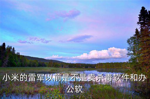 雷軍沒做小米之前做什么，小米的雷軍以前是不是賣殺毒軟件和辦公軟
