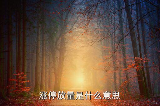 天量漲停意味著什么，放天量的漲停板意味著什么是不是意味著后市一定是一路走低的