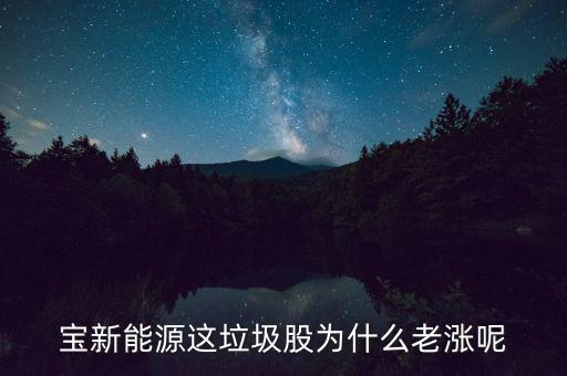 垃圾股為什么漲，寶新能源這垃圾股為什么老漲呢
