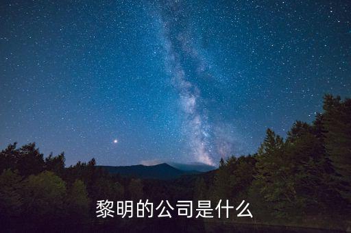 招商財(cái)富是什么公司，黎明的公司是什么