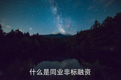 什么是非標(biāo)融資，什么叫非標(biāo)融資