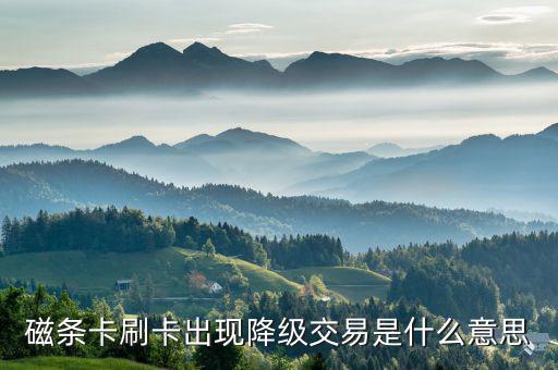 金融ic卡降級交易是什么意思，磁條卡刷卡出現(xiàn)降級交易是什么意思