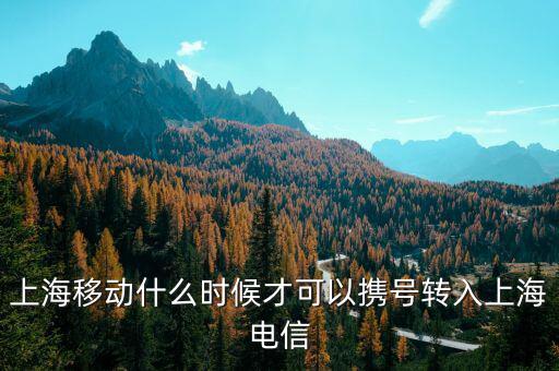 上海什么時候攜號轉(zhuǎn)網(wǎng)，上海攜號轉(zhuǎn)網(wǎng)