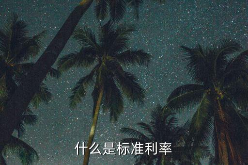 利率屬于什么指標，什么是標準利率