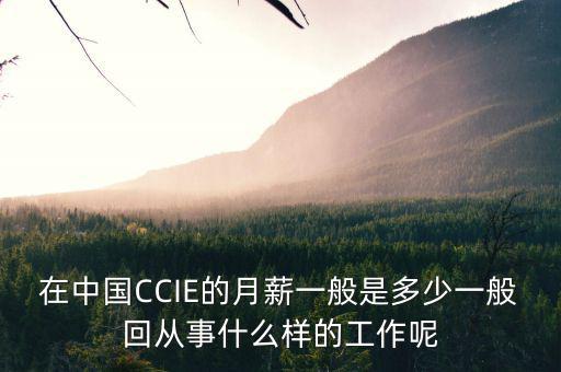 中航三鑫工資什么樣，在中國(guó)CCIE的月薪一般是多少一般回從事什么樣的工作呢
