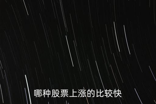 什么股票漲的快，哪種股票上漲的比較快