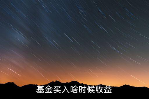 認購的基金什么時候有收益，基金買入啥時候收益