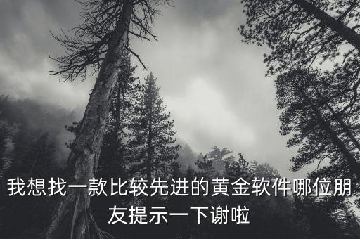 看黃金用什么軟件，我想找一款比較先進的黃金軟件哪位朋友提示一下謝啦