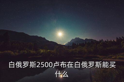 白俄羅斯盧布50可以買什么，白俄羅斯2500盧布在白俄羅斯能買什么