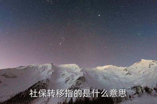社保轉(zhuǎn)移包括什么，社保轉(zhuǎn)移指的是什么意思