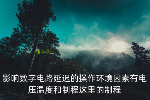 什么是電子制程，影響數(shù)字電路延遲的操作環(huán)境因素有電壓溫度和制程這里的制程