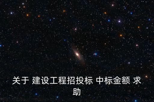 關(guān)于 建設(shè)工程招投標 中標金額 求助