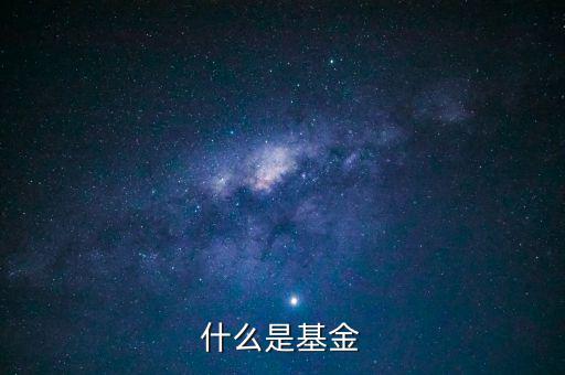 什么叫基金，基金什么意思
