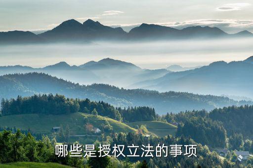 哪些是授權立法的事項