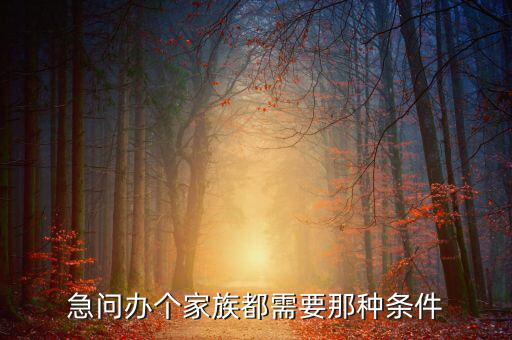 注冊家族辦公室需要什么資質(zhì)，急問辦個(gè)家族都需要那種條件